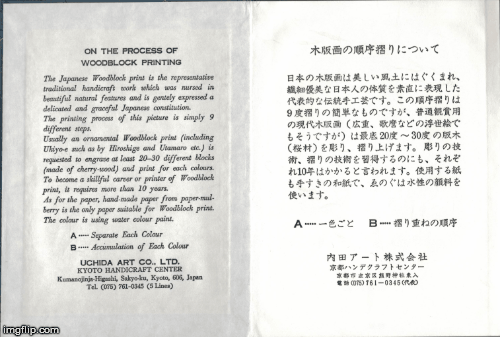The process of japanese woodblock printing